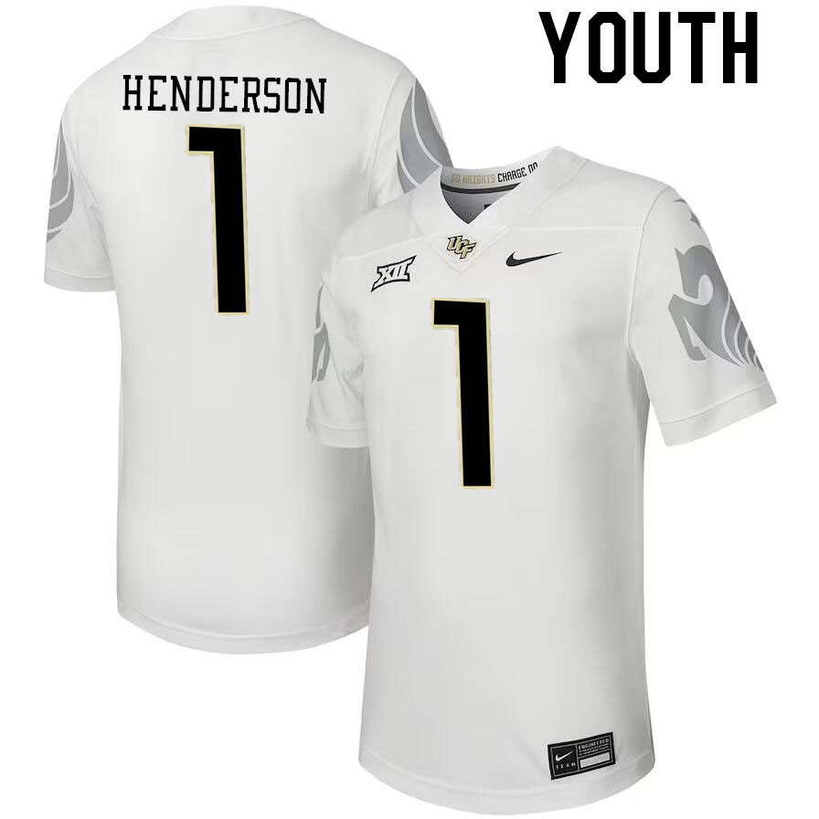 Youth #1 Ja'Cari Henderson UCF Knights Big 12 Conference College Football Jerseys Stitched-Black